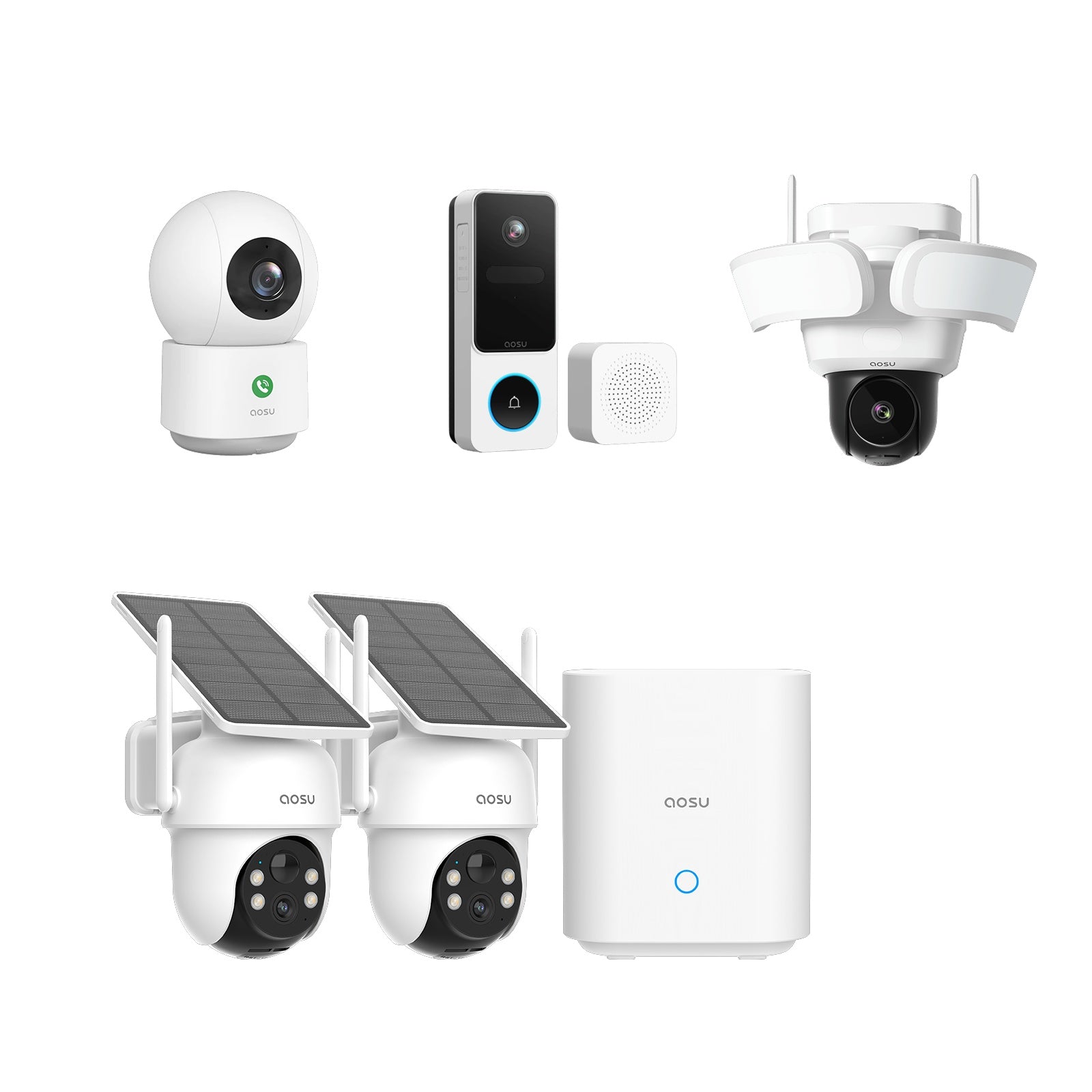 SolarCam D1 Classic Kit + Video Doorbell SE + Floodlight Cam Pro + IndoorCam P1 Pro
