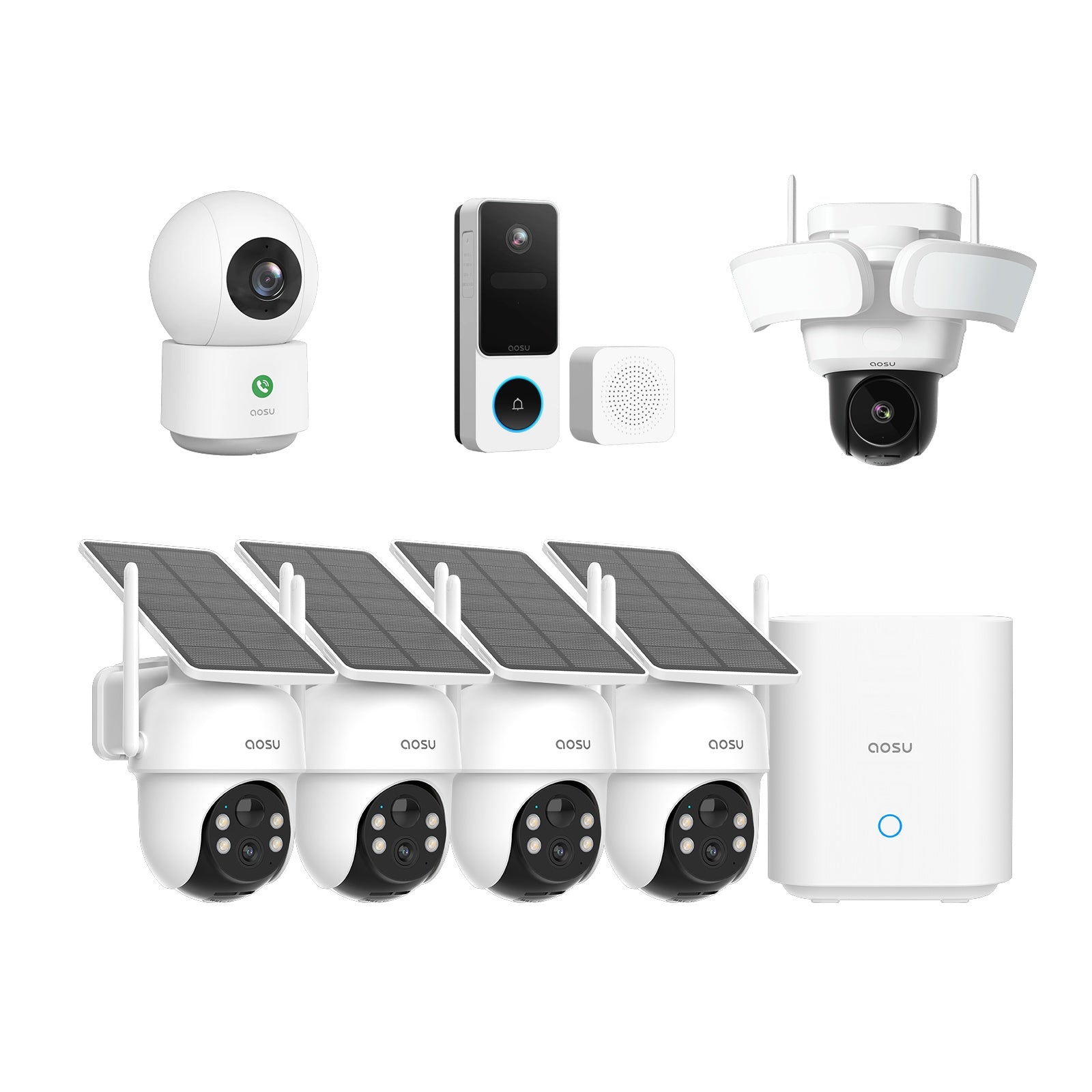 SolarCam D1 Classic Kit + Video Doorbell SE + Floodlight Cam Pro + IndoorCam P1 Pro