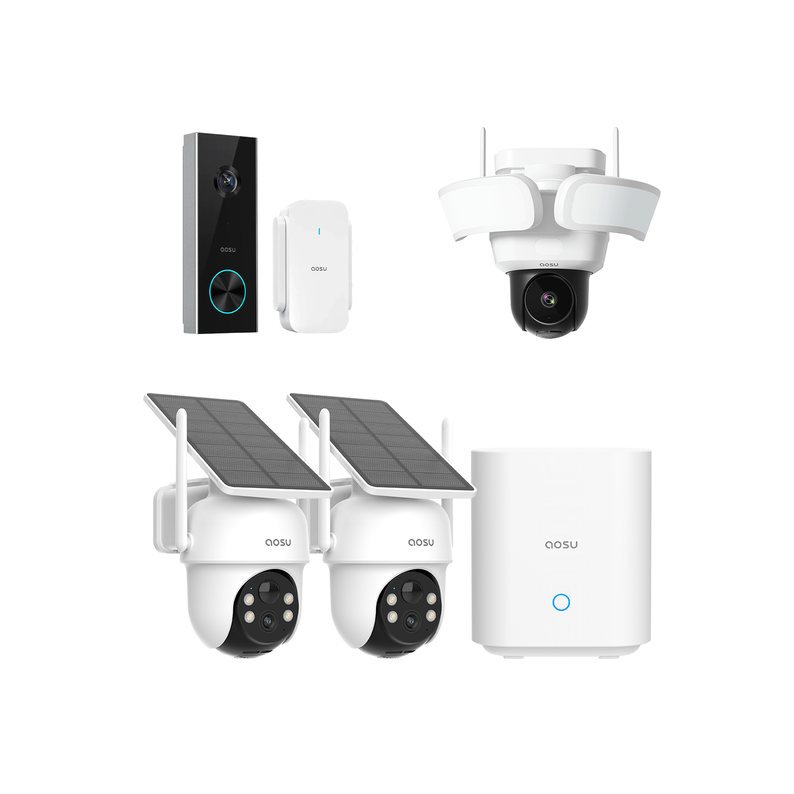 SolarCam D1 Classic Kit + Video Doorbell Pro + Floodlight Cam Pro