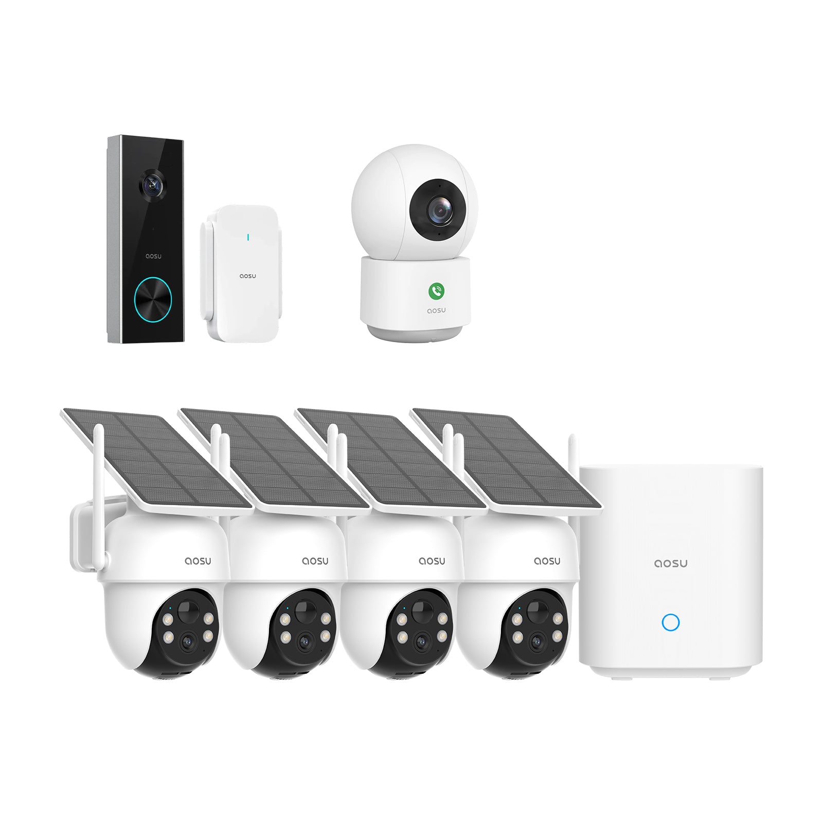 SolarCam D1 Classic Kit + Video Doorbell Pro + IndoorCam P1 Pro