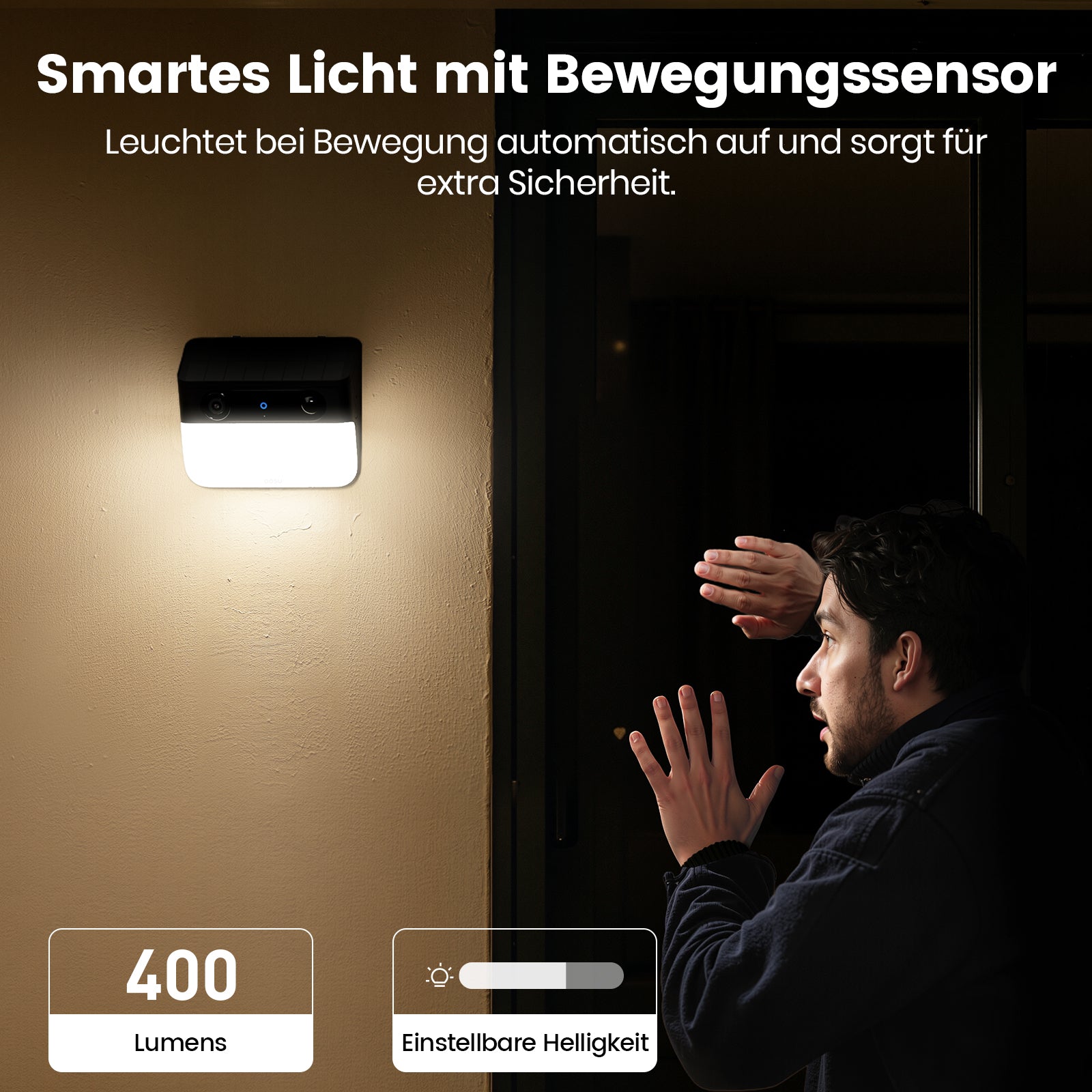 Solar Wall Light Cam Pro