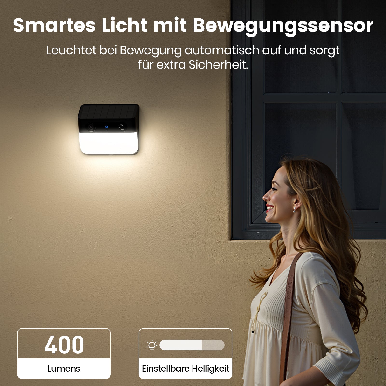 Solar Wall Light Cam Pro