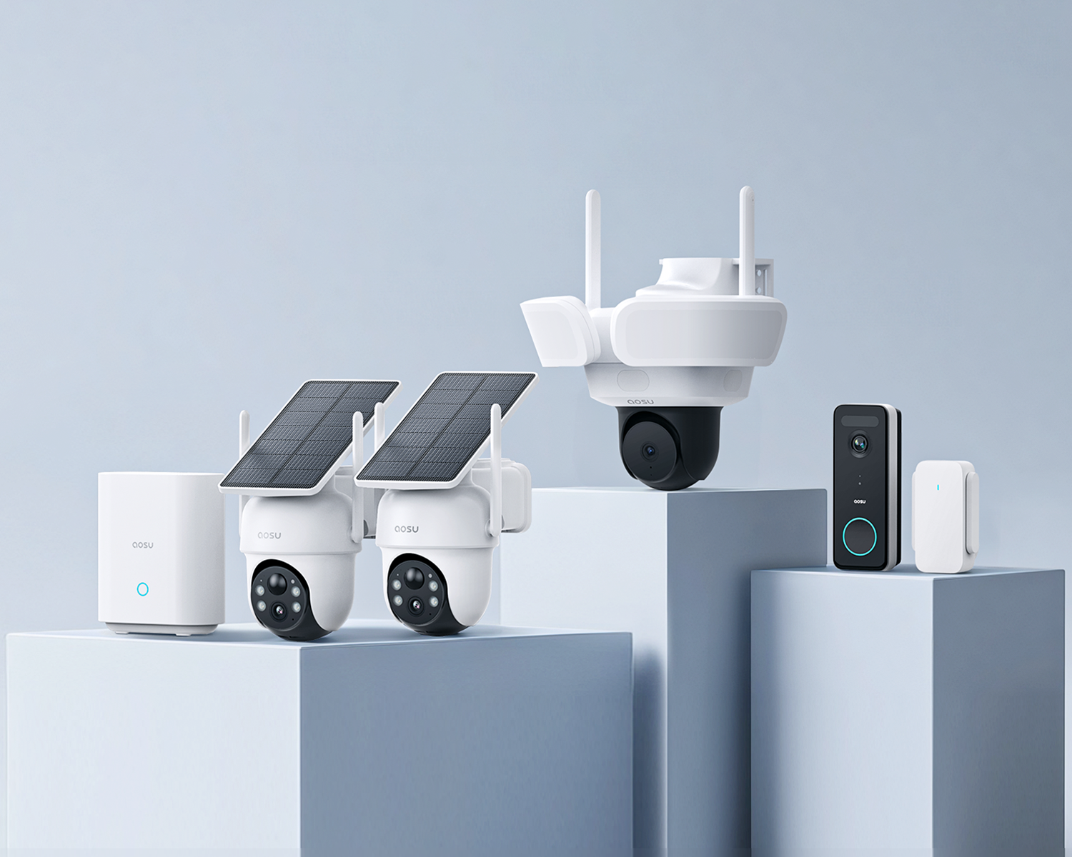 SolarCam D1 Classic Kit + Video Doorbell Ultra + Floodlight Cam Pro