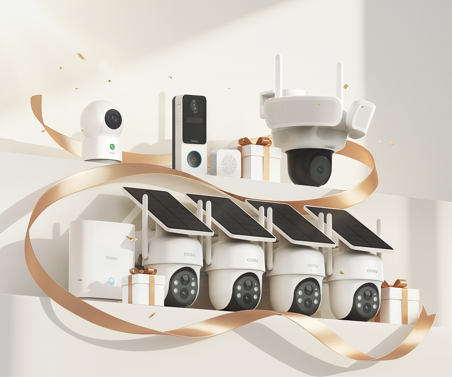 SolarCam D1 Classic Kit + Video Doorbell SE + Floodlight Cam Pro + IndoorCam P1 Pro
