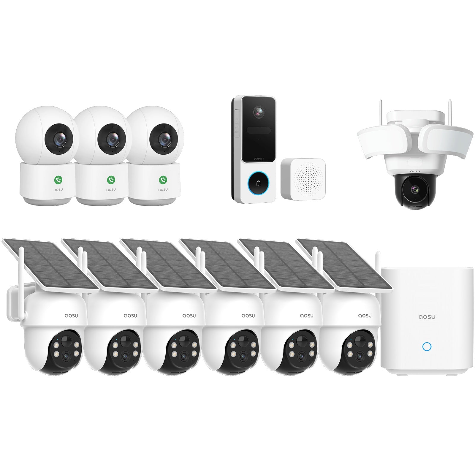 SolarCam D1 Classic Kit + Video Doorbell SE + Floodlight Cam Pro + IndoorCam P1 Pro