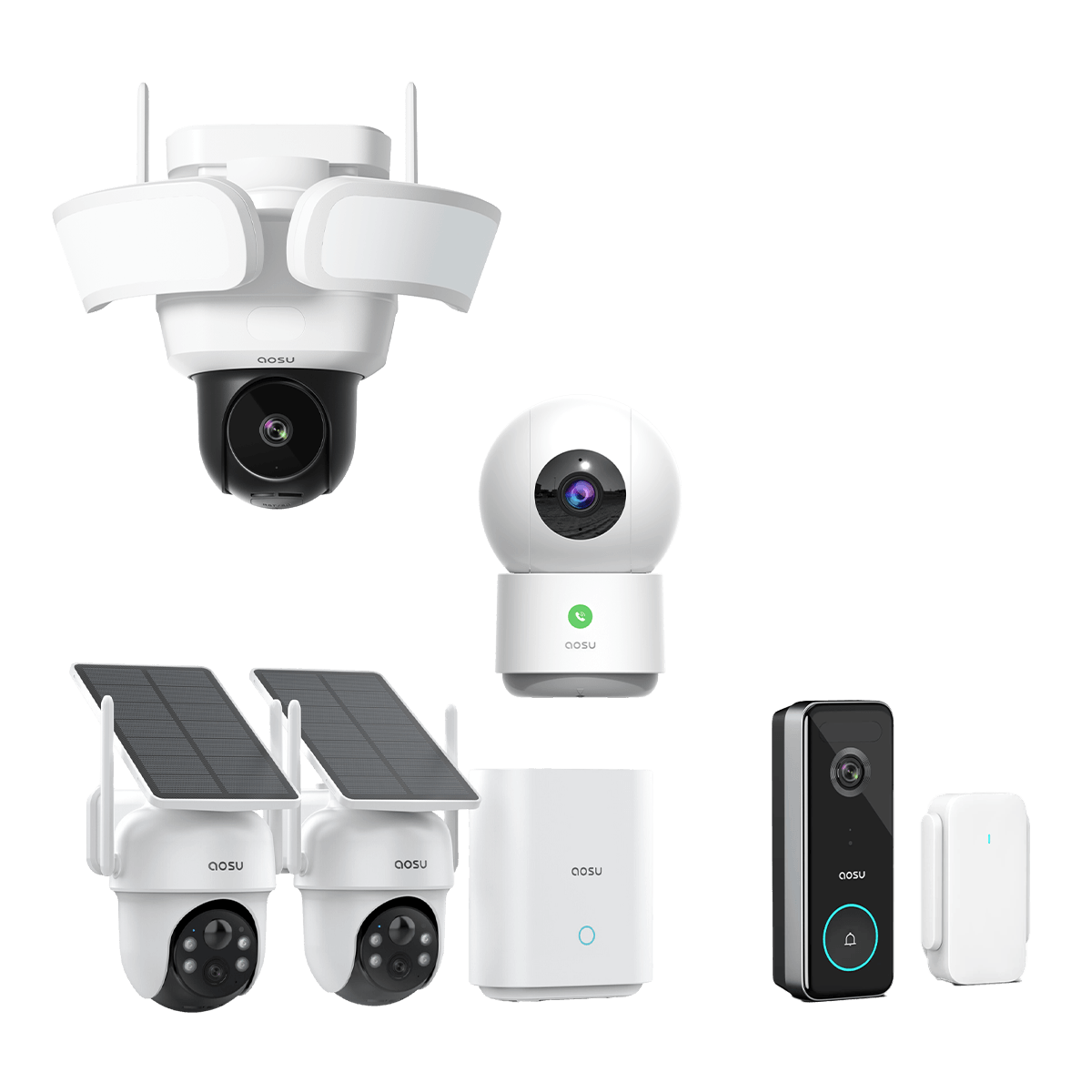 SolarCam D1 Classic Kit + Video Doorbell Ultra + Floodlight Cam Pro + IndoorCam P1 Pro