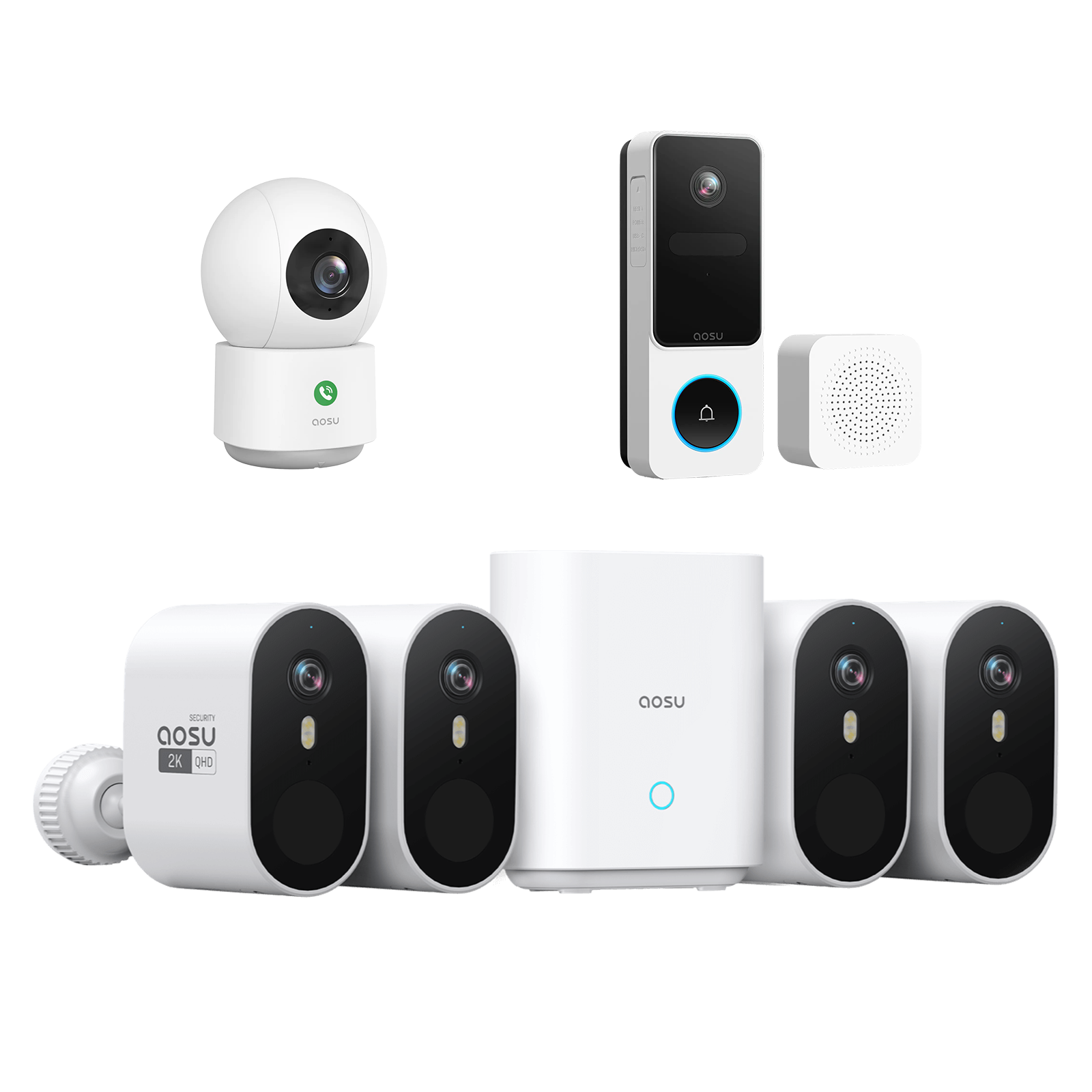 WirelessCam System Pro + Video Doorbell SE + IndoorCam P1