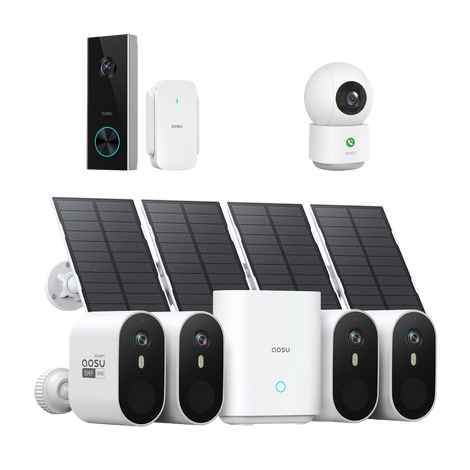 SolarCam System Max + Video Doorbell Pro + IndoorCam P1 Pro
