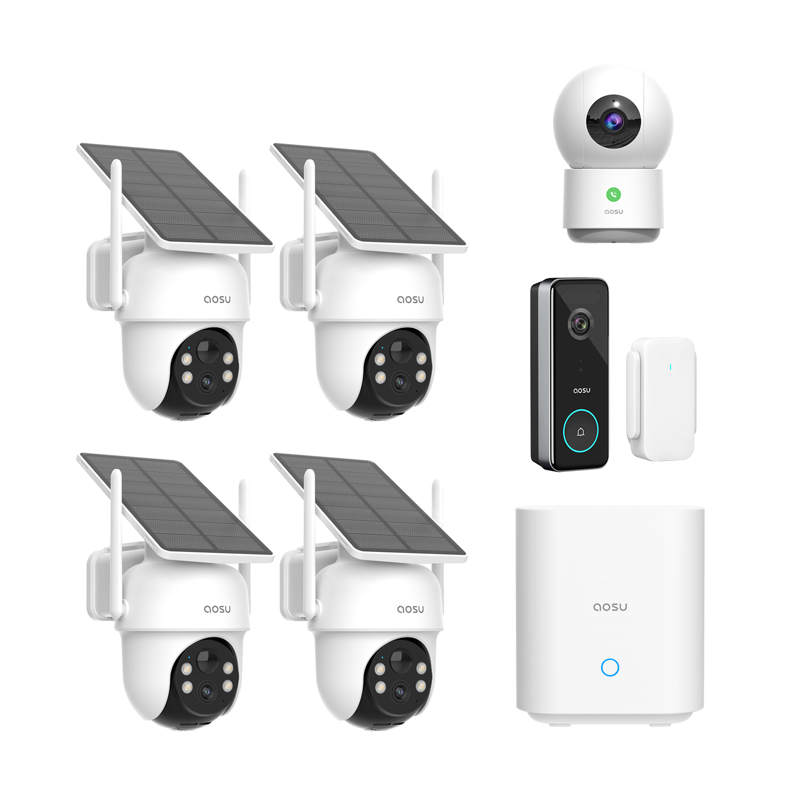 SolarCam D1 Classic Kit + Video Doorbell Ultra + IndoorCam P1 Pro