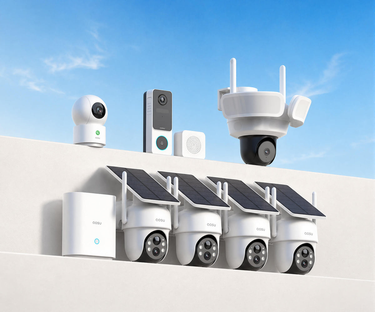 SolarCam D1 Classic Kit + Video Doorbell SE + Floodlight Cam Pro + IndoorCam P1 Pro