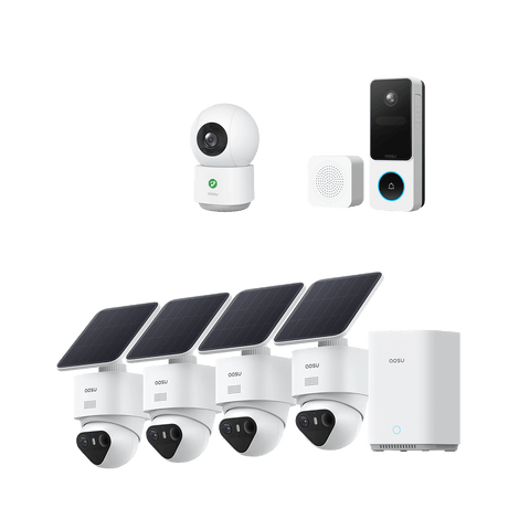 SolarCam T2 Ultra System (Gen.2 aosuBase) + Video Doorbell SE + IndoorCam P1 Pro